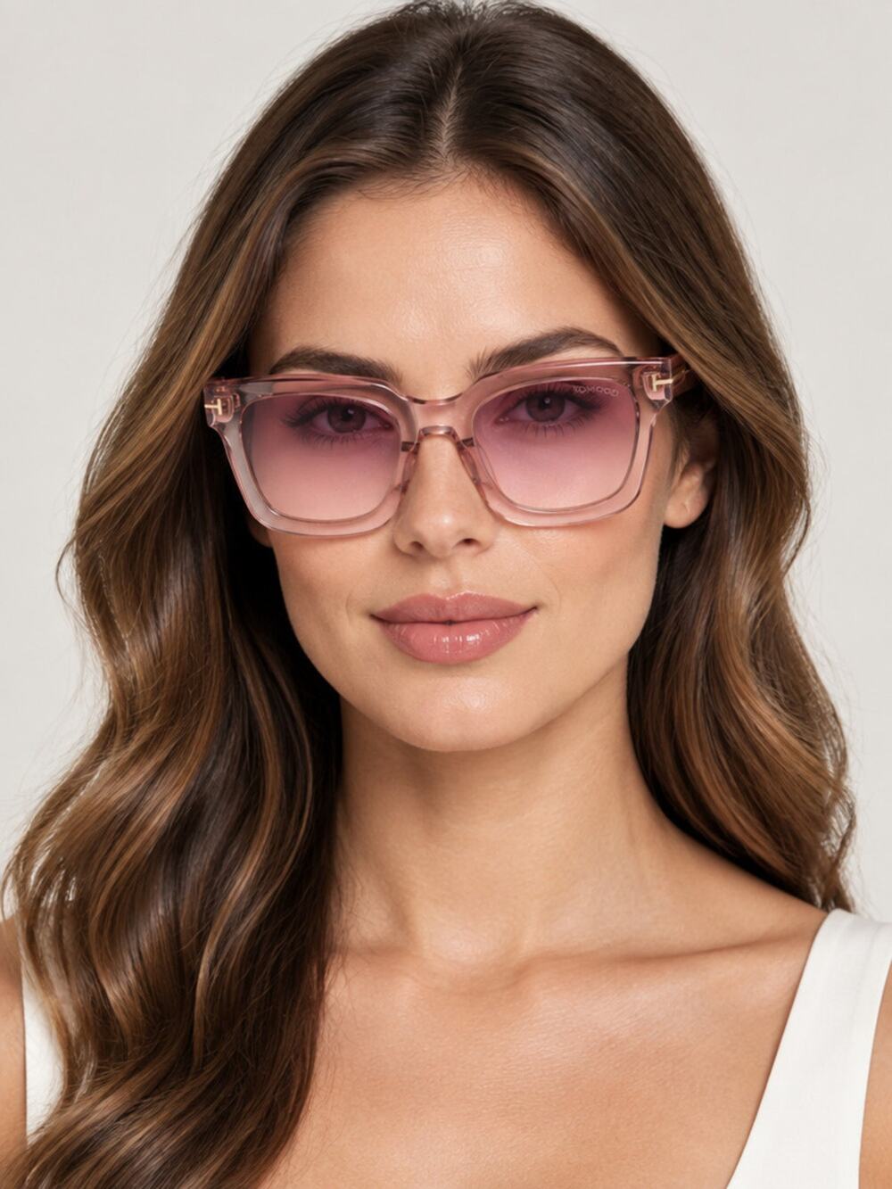 NEW Tom Ford FT1115 72Z Shiny Pink Sunglasses Authentic